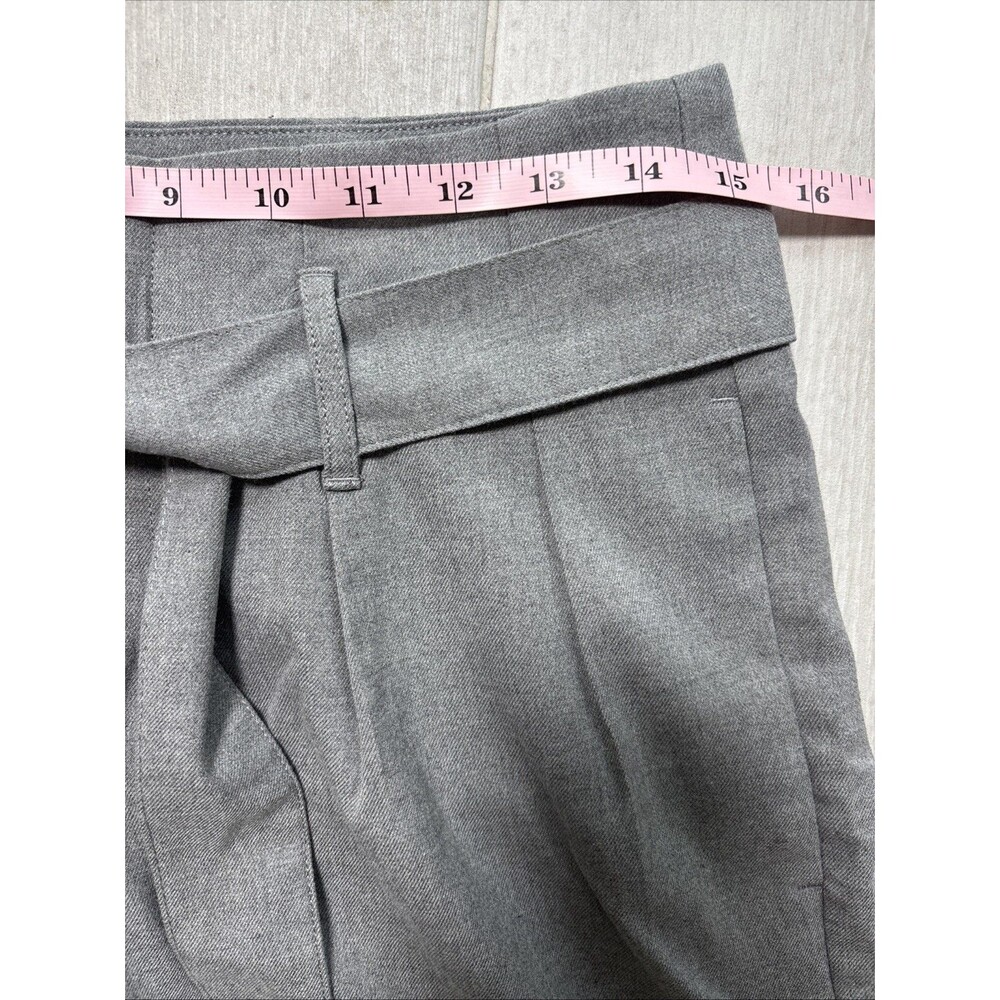 Banana Republic Gray Wide Leg Belted Culotte Pants Size 0 Minimalist Chic - Picture 9 of 12